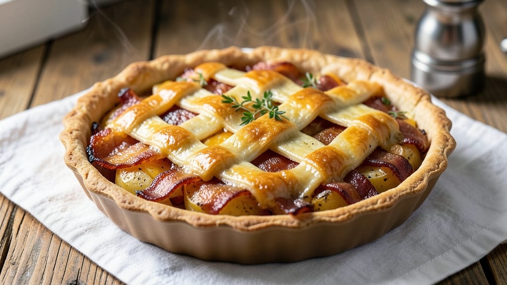 Bacon Potato Tart Recipe: Crispy Layers with Smoky Bacon Bite