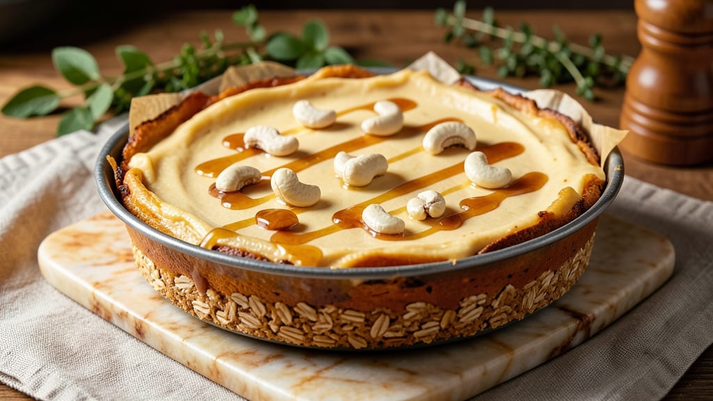 Vegan Sweet Potato Cheesecake Recipe: Silky Cashew Base With Warm Cinnamon Crunch