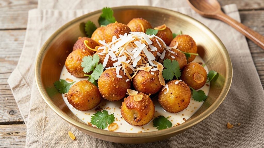Thai Fried Sweet Potato Balls Recipe: Crispy Coconut-Crusted Bites with Spicy Dipping Sauce