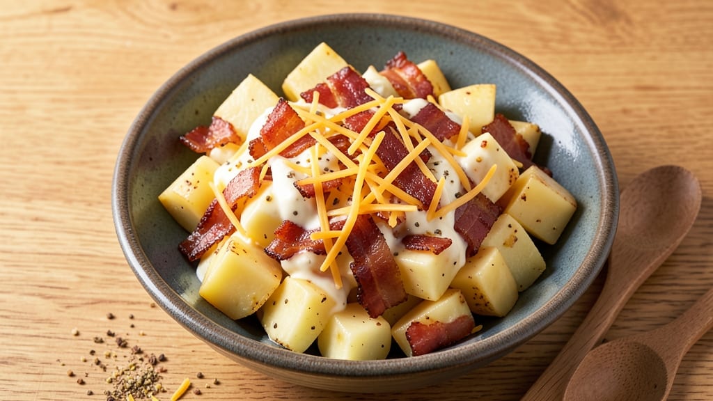 Bacon Cheddar Potato Salad Recipe: Smoky Crunch and Melty Cheese Fusion