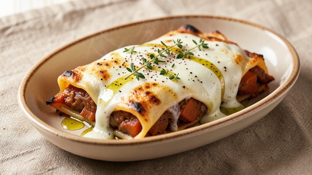 Sweet Potato Cannelloni Recipe: Baked Pasta Layers With Velvety Spiced Filling