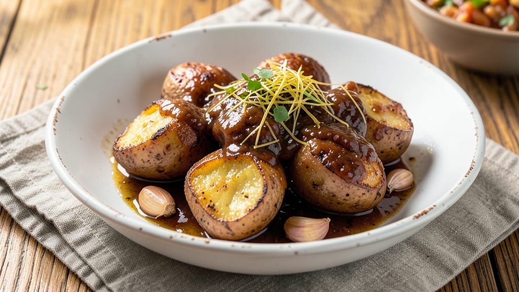 Adobo Potato Recipe: Crispy Celery Crown Over Tangy Vinegar-Kissed Spice