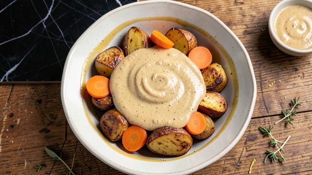 Vegan Cheese Sauce Recipe Potato Carrot: Nutty Cashew Cream With Tangy Garlic Kick