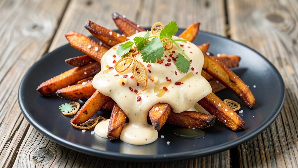 Spicy Mayo Recipe for Sweet Potato Fries: Crispy-Topped Heat That Sticks