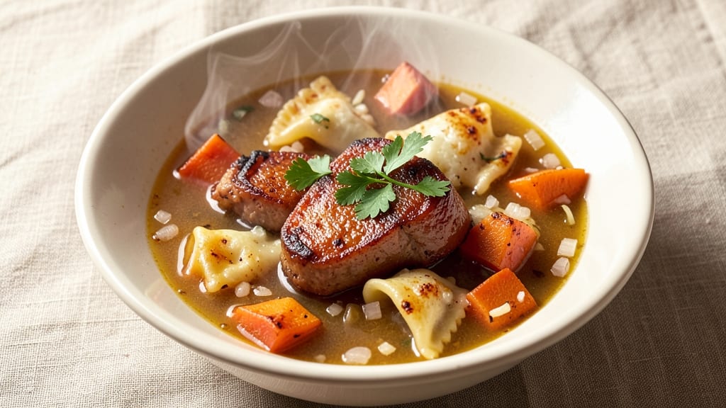 Sweet Potato and Sausage Tortellini Soup Recipe: Smoky Sausage and Roasted Root Harmony