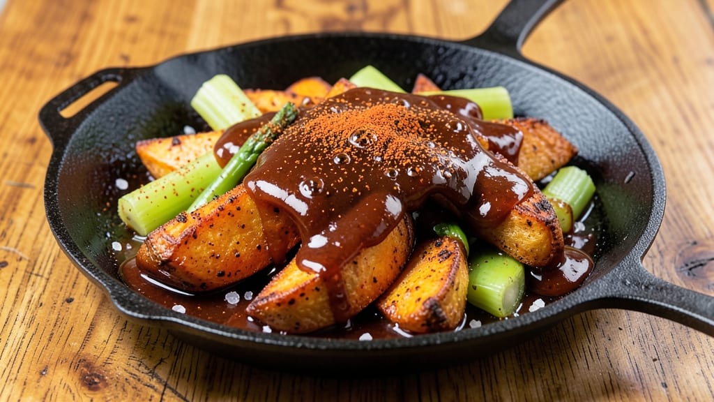 Wood Ranch BBQ Sweet Potato Recipe: Smoky-Sweet Dessert Bites with Crispy Celery Crown