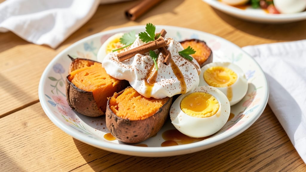 Sweet Potato Easter Dinner Recipe: Festive Custard with Crispy Celery Crown