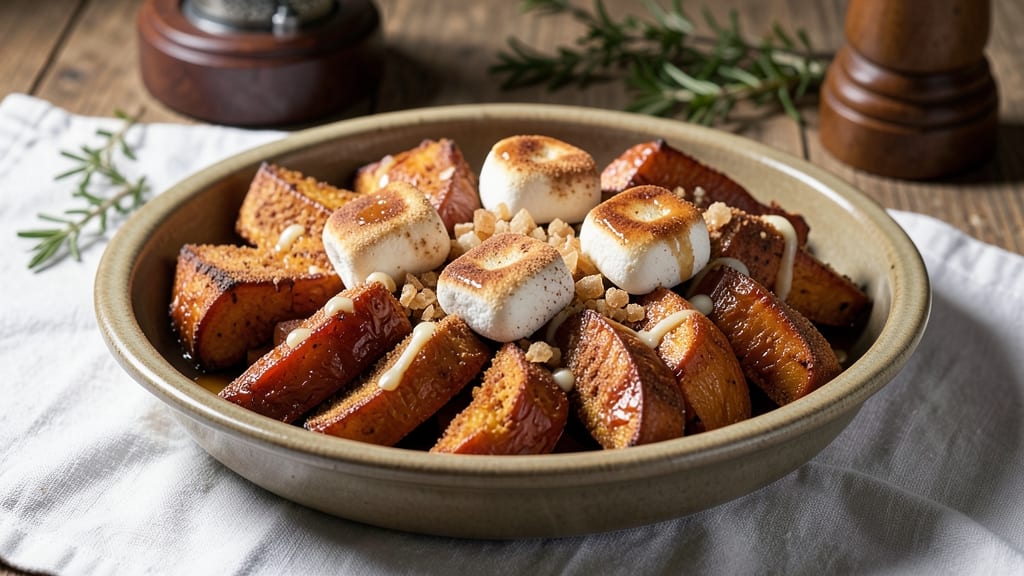 Sweet Potato Crunch Recipe with Marshmallows: Crispy Top, Gooey Melts in One Pan