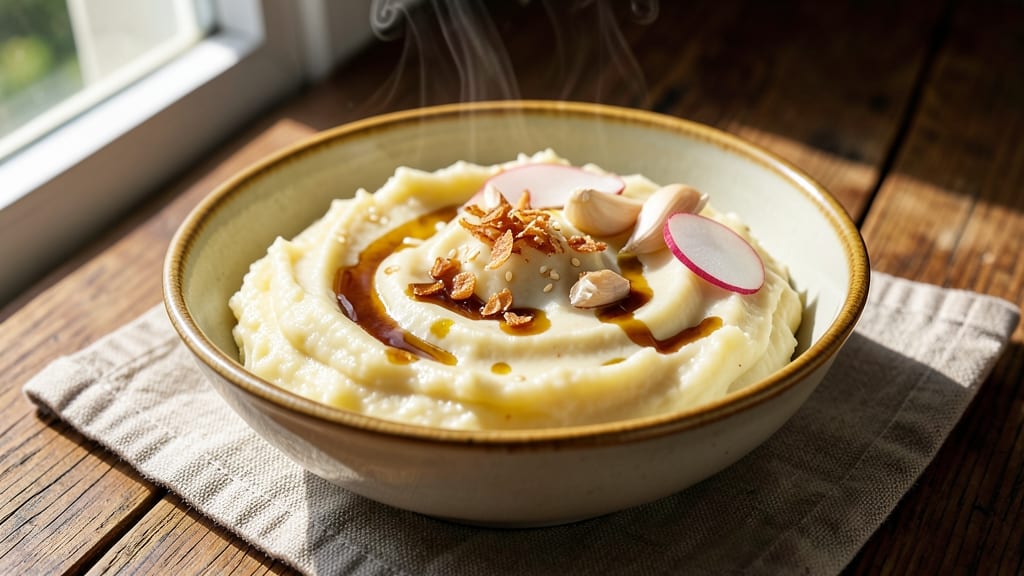 Asian Mashed Potato Recipe: Umami-Rich Crunch With Garlic and Sesame