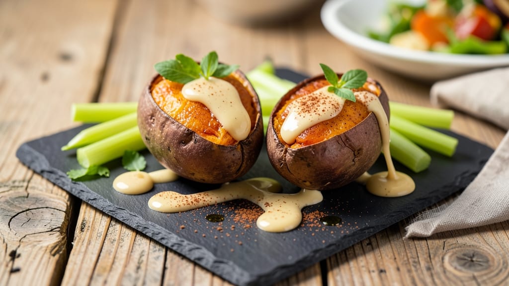 Ww Sweet Potato Recipe: Crispy Celery Crown Over Spiced Mashed Bliss
