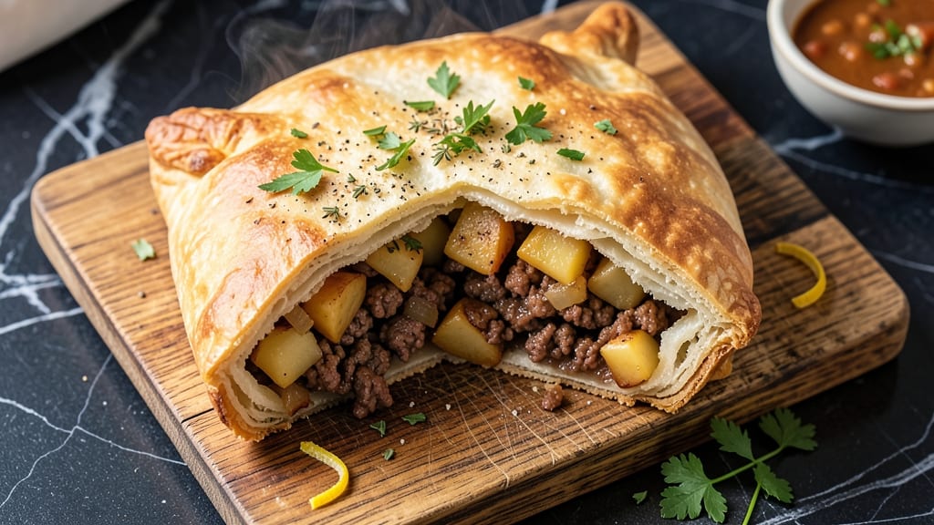 Beef and Potato Pasty Recipe: Flaky Crust Hides Savory Meat and Spuds