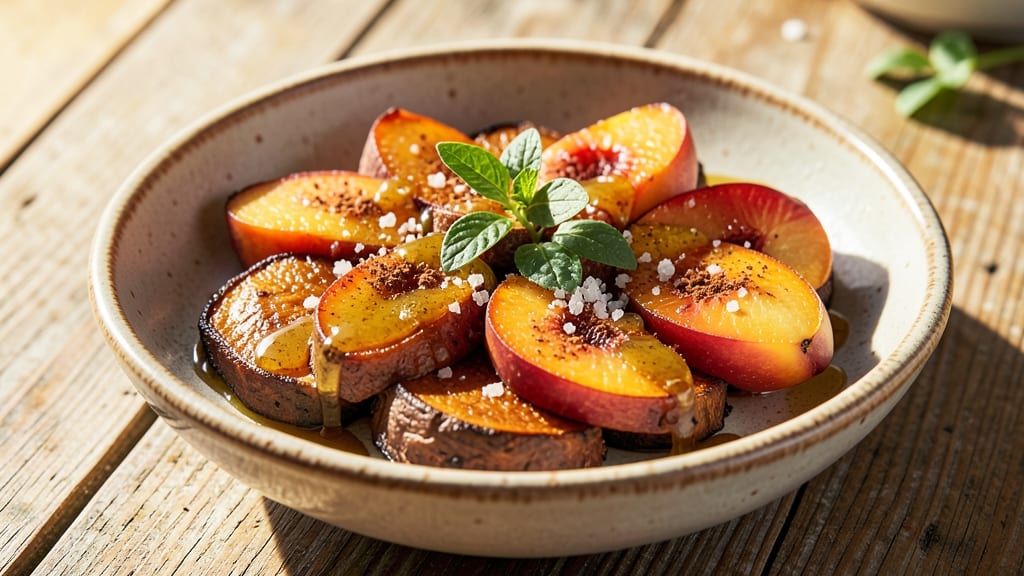 Sweet Potato And Peaches Recipe: Caramelized Roast with Juicy Fruit Harmony