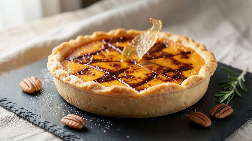 Sweet Potato Crème Brûlée Tart Recipe: Crispy Caramelized Top With Silky Spiced Filling