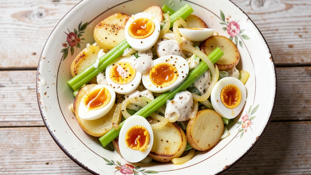 1940s Potato Salad Recipe: Crispy Celery and Mustard Seed Crunch Without Mayo