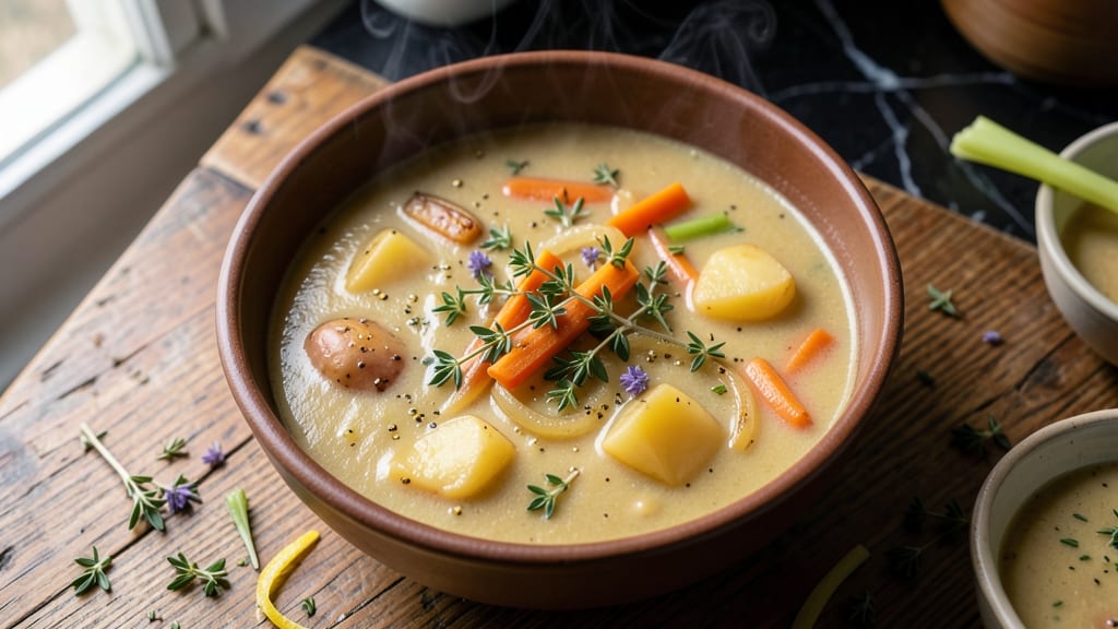 America's Test Kitchen Potato Soup Recipe: Velvety Smoothness With Crispy Celery Top