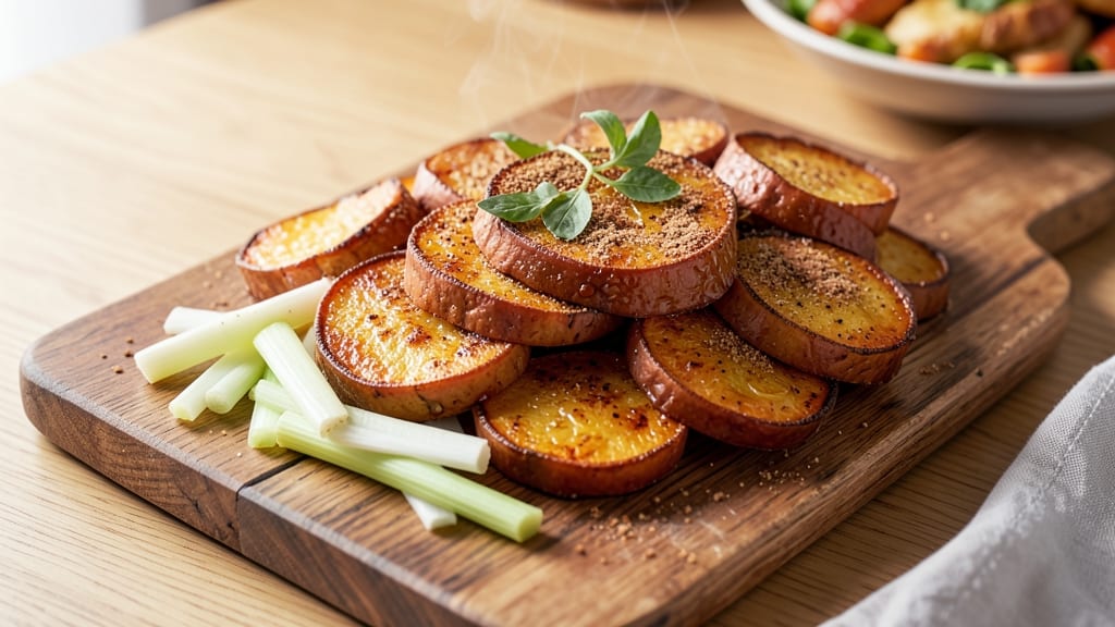 Sweet Potato Rounds Recipe Oven: Caramelized Sweetness With Crispy Celery Crown