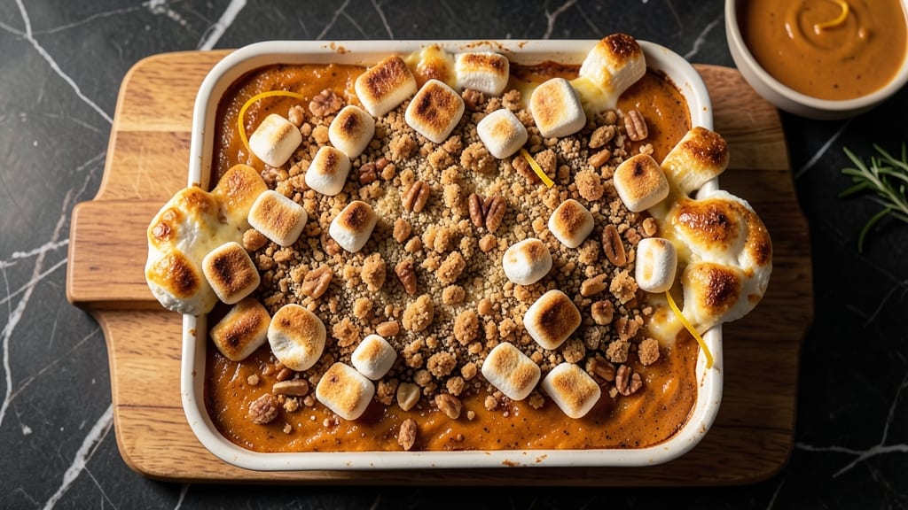 Sweet Potato Casserole Recipe With Marshmallows And Streusel Topping: One-Bake Dessert-Side That Stuns Crowds