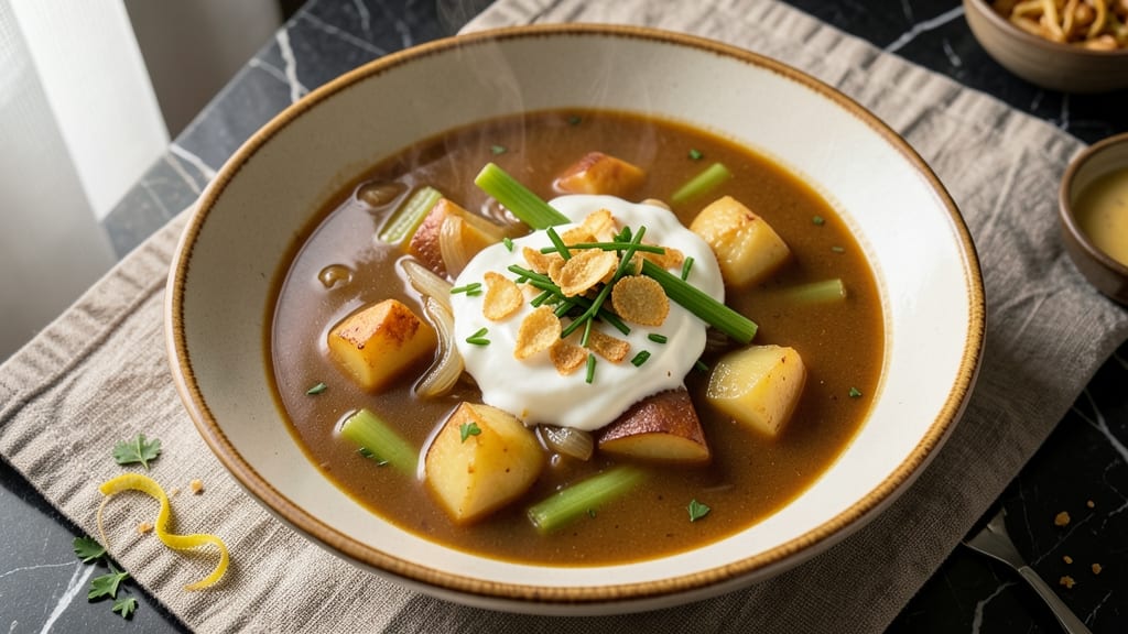 Bake Potato Soup Recipe: Crispy Celery Crown Without Mayo Magic