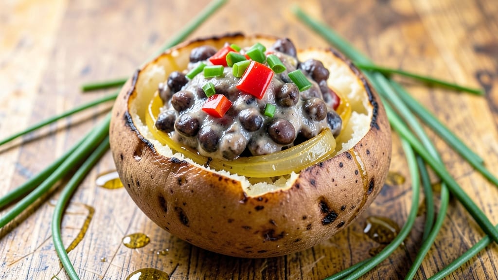 Vegan Stuffed Baked Potato Recipe: Creamy Coconut-Chive Filling Without Dairy