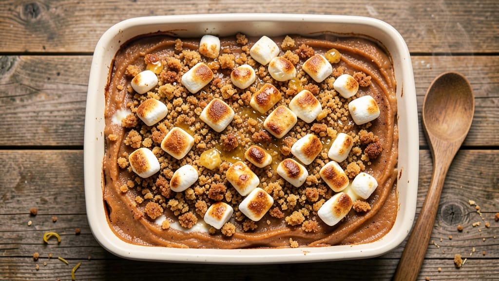 Sweet Potato Casserole Recipe With Streusel and Marshmallows: Triple-Layered Crunch and Gooey Bliss