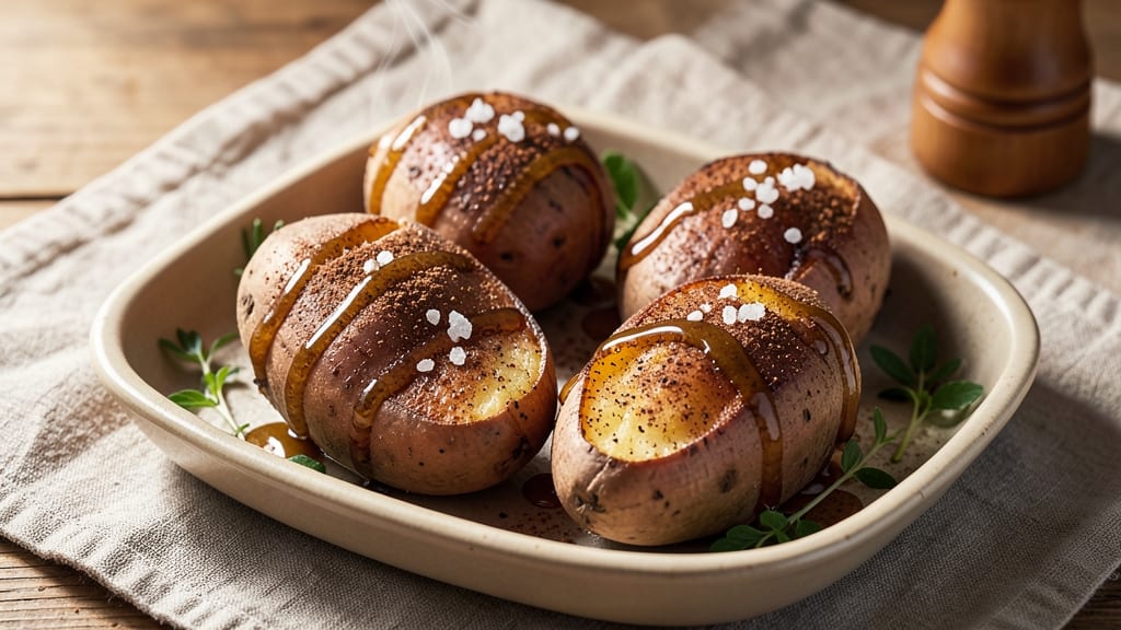Basic Baked Sweet Potato Recipe: One-Pan Soft Centers With Charred Edges