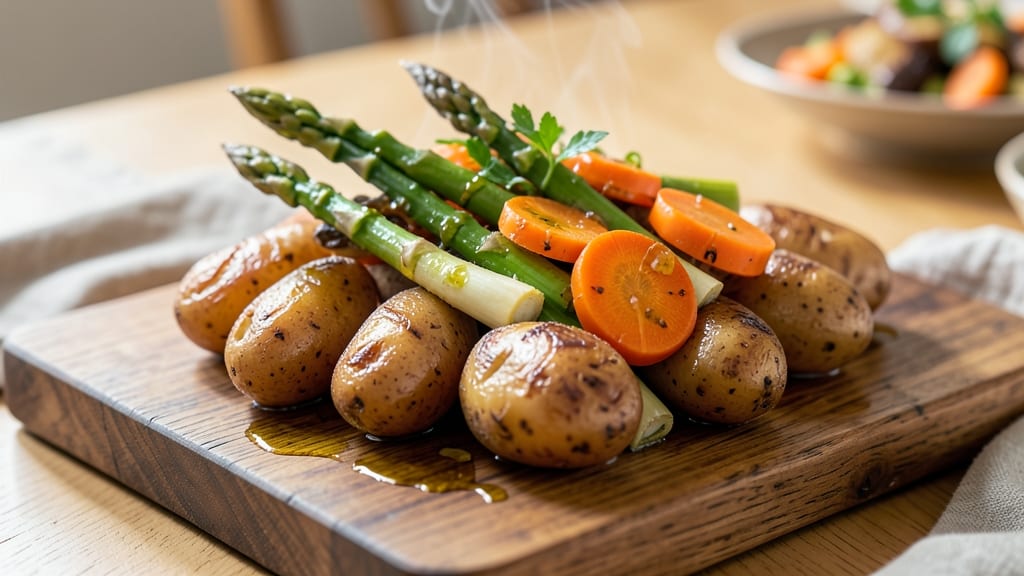 Asparagus Carrot Potato Recipe: One-Pan Roasted Trio With Charred Edges