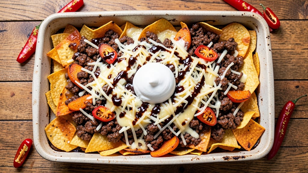 Sweet Potato Nachos Recipe with Ground Beef: Crispy Topped Loaded Bites in 30 Minutes