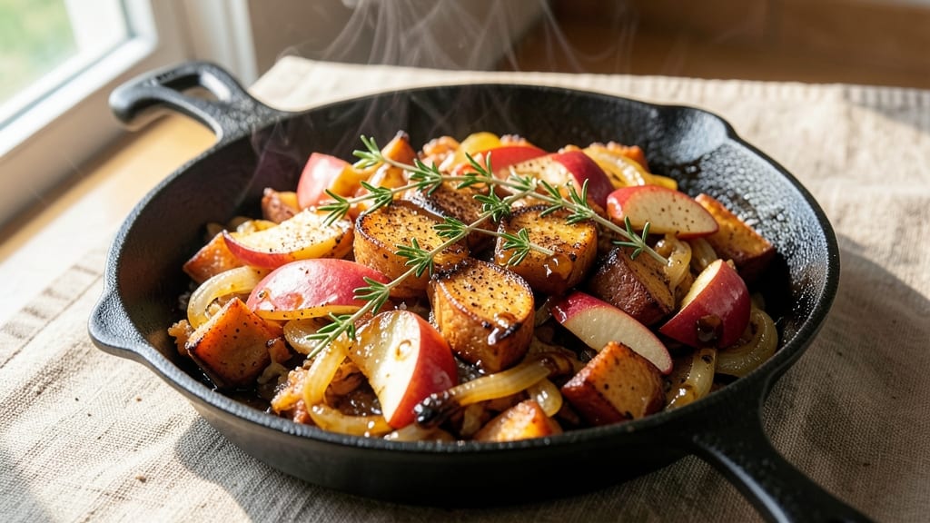 Sweet Potato Apple Hash Recipe: Crispy Top, Spiced Sweetness in One Pan