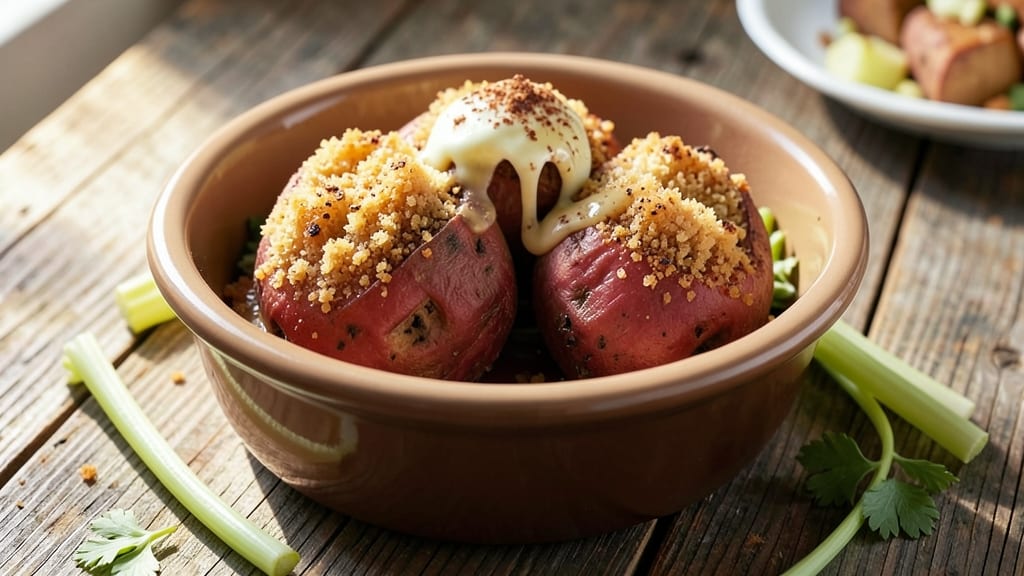 Baked Sweet Potato Crock Pot Recipe: Warm Spiced Dessert With Buttery Celery Crown