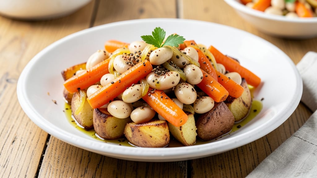 Beans Carrot Potato Recipe: One-Pan Roasted Trio With Caramelized Sweetness