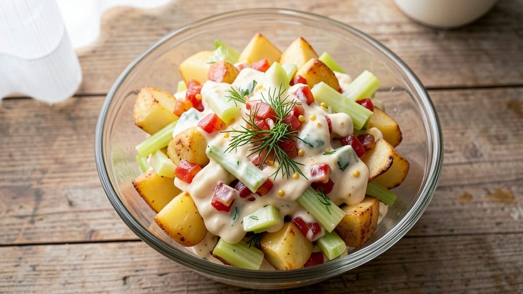 Marzetti-Style Potato Salad Recipe: Crispy Celery, Mustard Seed Magic Without Mayo