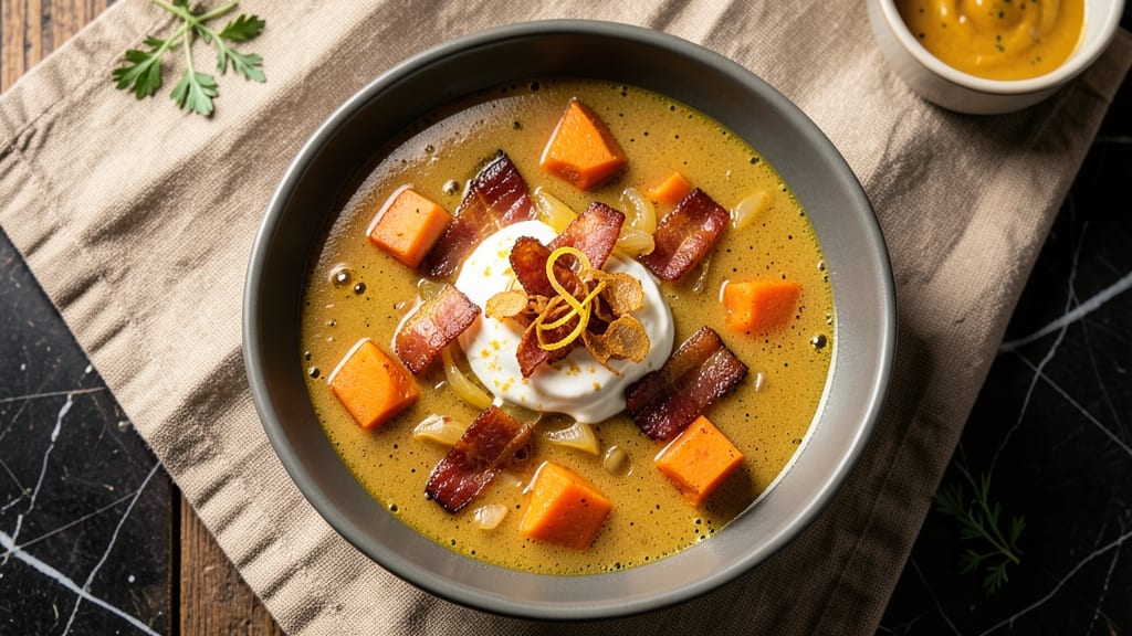 Sweet Potato and Bacon Soup Recipe: Smoky Depth and Crispy Bacon Bits