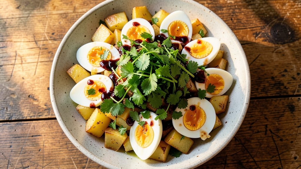 Argentina Potato Salad Recipe: Zesty Chimichurri Potatoes With Crispy Eggs