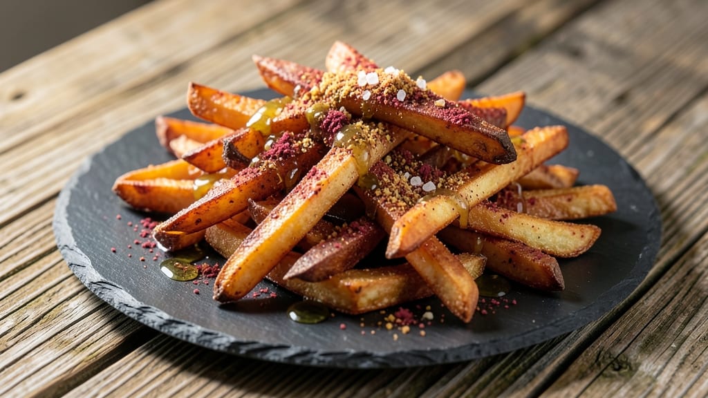 Sweet Potato Fries With Plum Powder Recipe: Smoky-Spiced Crunch With Charred Edges