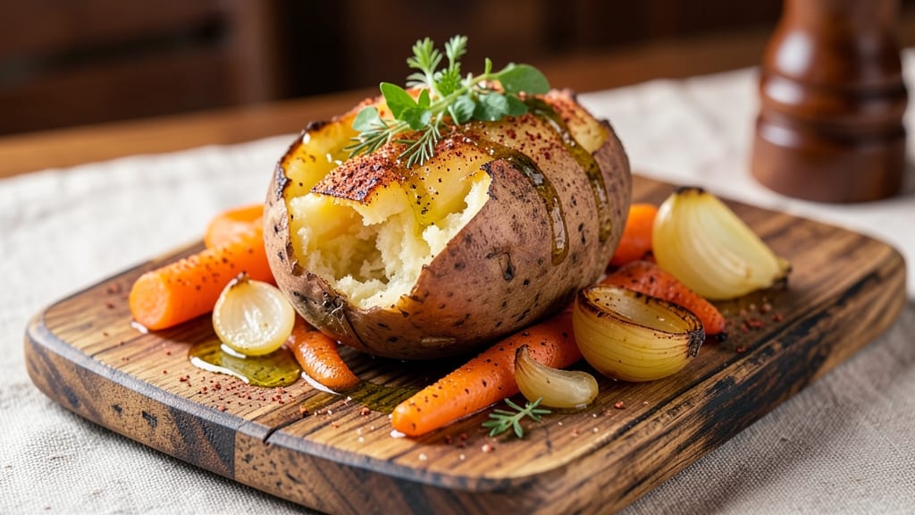 Baked Potato Carrot Onion Recipe: Roasted Spice Harmony in One Pan