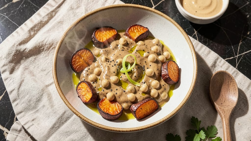 Sweet Potato Chickpea Tahini Recipe: Spiced Roast with Creamy Tahini Zing
