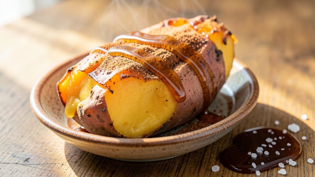 Baked Sweet Potato Recipe Sweet: Honey-Glazed Crunch With Charred Edges