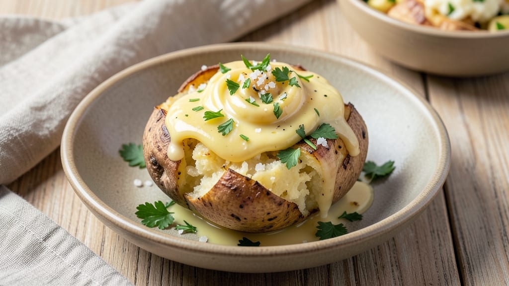 Baked Potato with Garlic Butter Recipe: Crispy Skin and Rich Flavor in One Bite