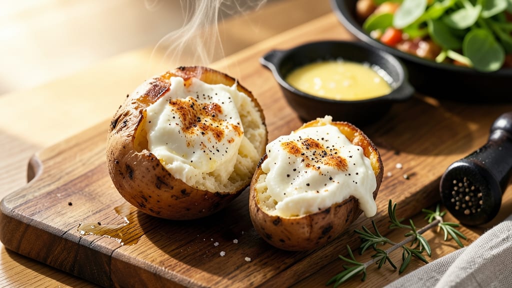 Baked Potato Recipe Video: Fluffy Interiors and Charred Skin in 15 Minutes