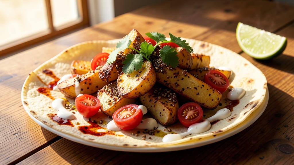 Vegan Potato Tacos Recipe: Crispy-Crusted Spuds With Zesty Lime Zing