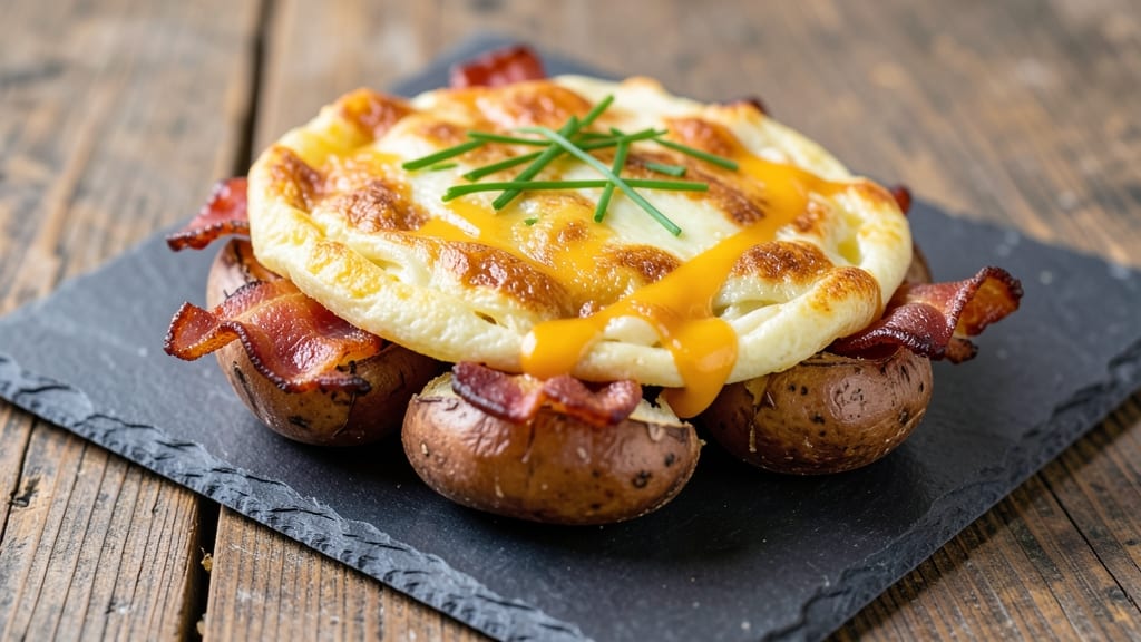 Baked Potato Omelette Recipe: Breakfast Hash Meets Fluffy Egg Clouds