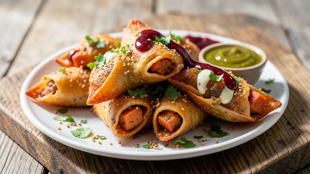 Sweet Potato Samosa Recipe: Crispy Celery Crown Over Spiced Filling Magic