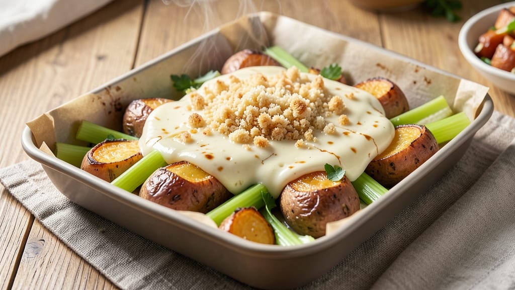 Sweet Potato Basket Recipe: Celery-Crusted Crown With Gooey Cheddar Swirl