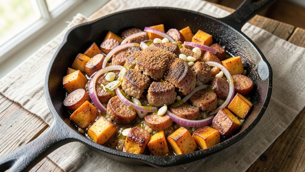 Sweet Potato and Sausage Hash Recipe: Smoky Sausage and Caramelized Potato Crunch