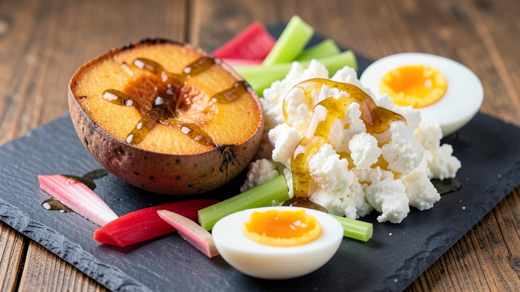 Viral Sweet Potato Cottage Cheese Recipe: Crispy Celery Crown Over Creamy Spiced Blend