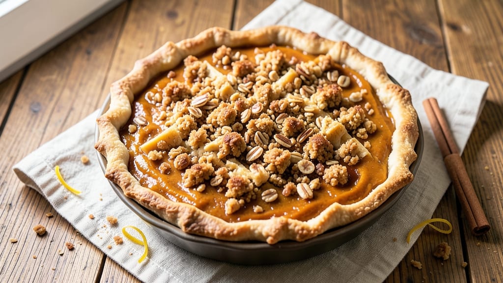 Sweet Potato Pie With Streusel Topping Recipe: Warm Spice Crunch Over Silky Filling