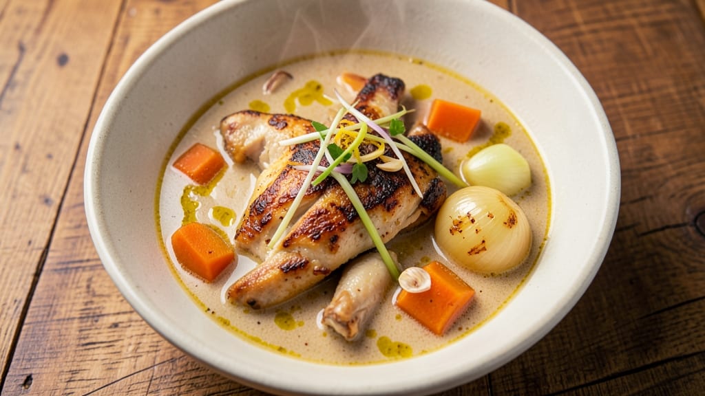 Thai Chicken and Sweet Potato Soup Recipe: Coconut-Creamy Spice with Charred Edges
