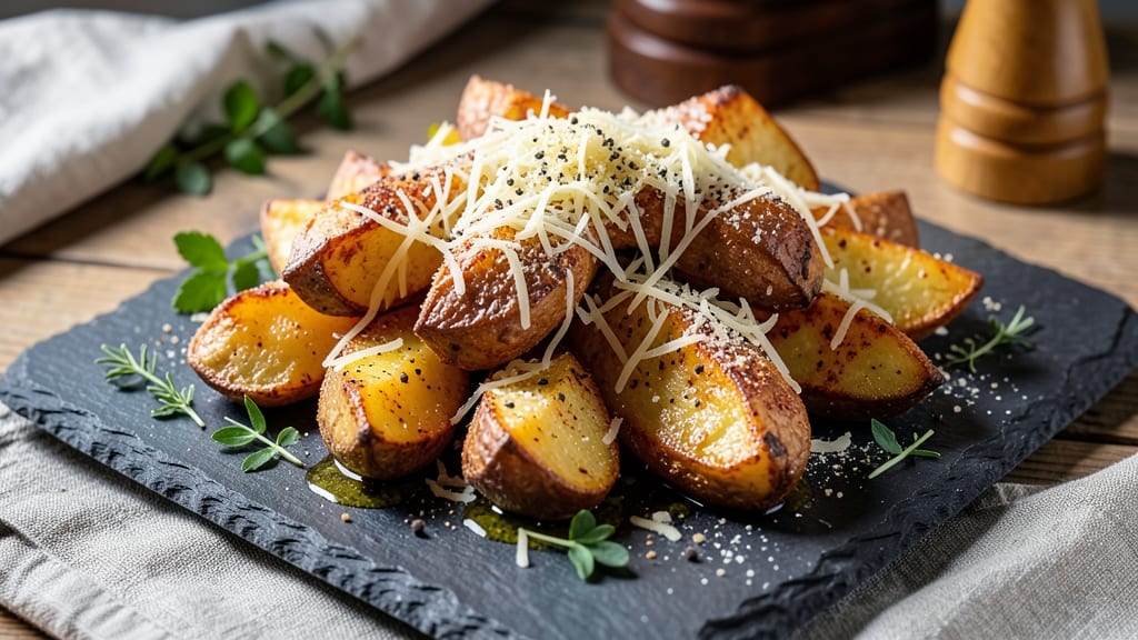 Baked Parmesan Potato Wedges Recipe: Air-Crispy Bites with Cheesy Crunch