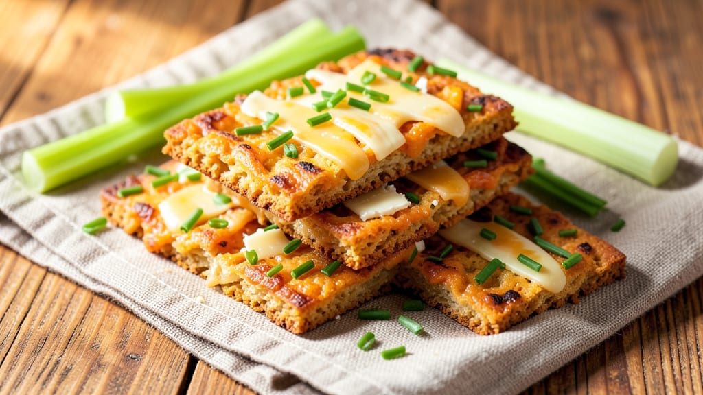 Sweet Potato Cheese Crackers Recipe: Crunchy Celery-Topped Bites With Hidden Sweetness