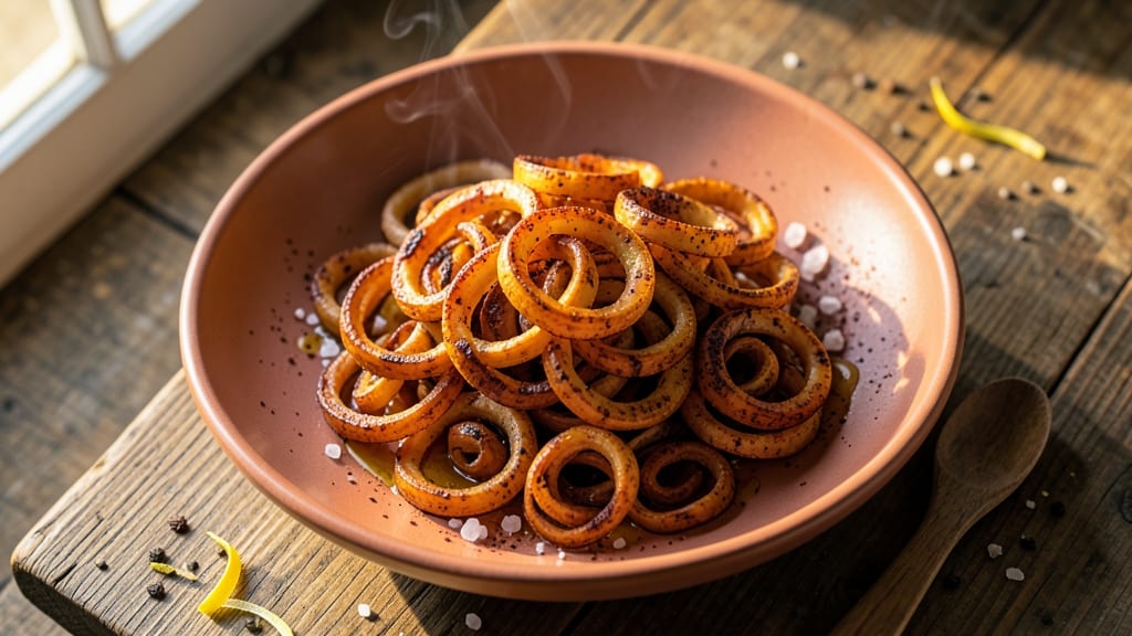 Sweet Potato Spirals Recipe: Spiralized Sweet Potatoes With Caramelized Edges